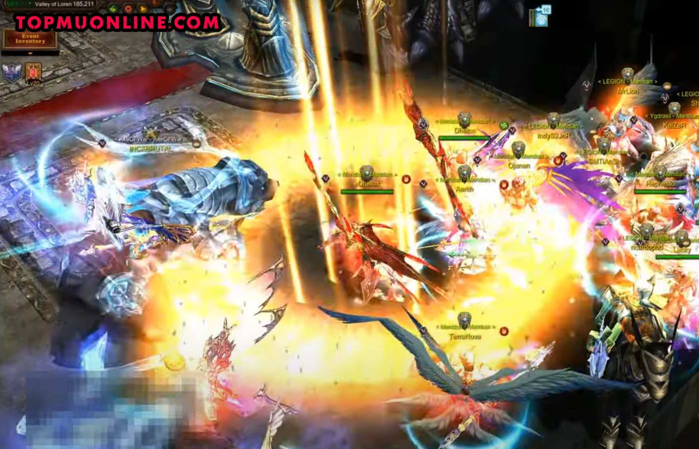 Arka MU Online Castle Siege gameplay screenshot